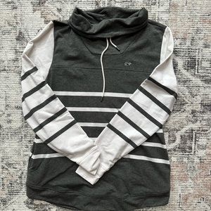 Vineyard Vines Grey and White Cowl-neck Sweater Size XS